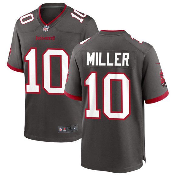 Men Tampa Bay Buccaneers 10 Scotty Miller Nike Grey Game NFL Jersey